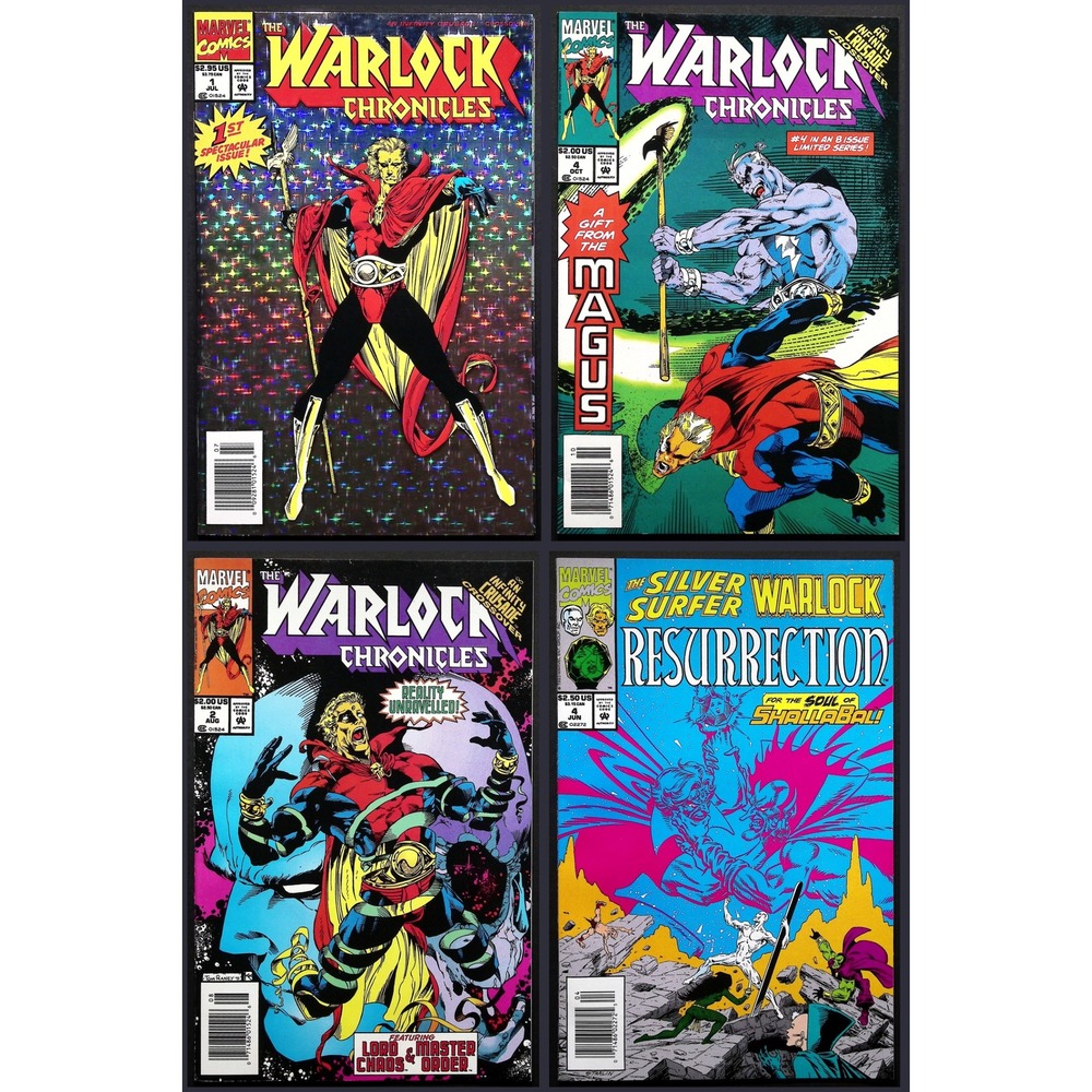 Marvel Comic Book Lot # Warlock Chronicles 1 2 4 Silver Surfer Newsstand